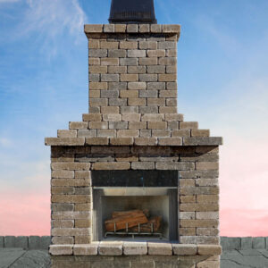 Pre-Packaged Olde English Paver Outdoor Fireplace REGULAR