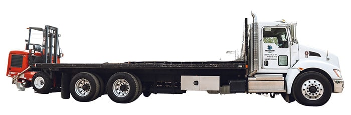Flatbed with Moffett Delivery Truck
